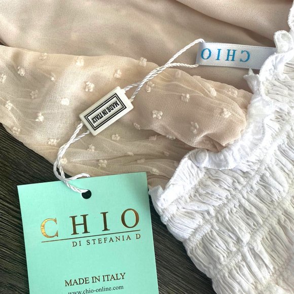 CHIO DI STEFANIAD LONG MAXI V- NECK DRESS size SM - Picture 6 of 8